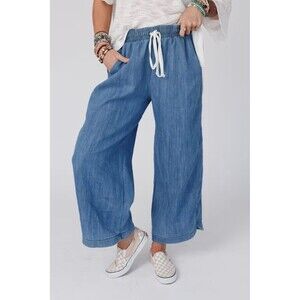 Theee bird nest small drawstring waist pants